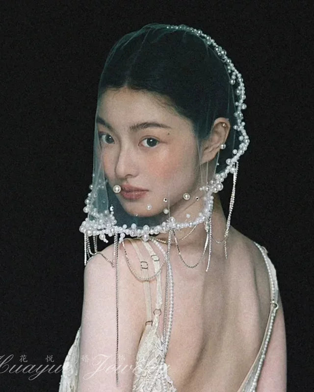 French pearl veil