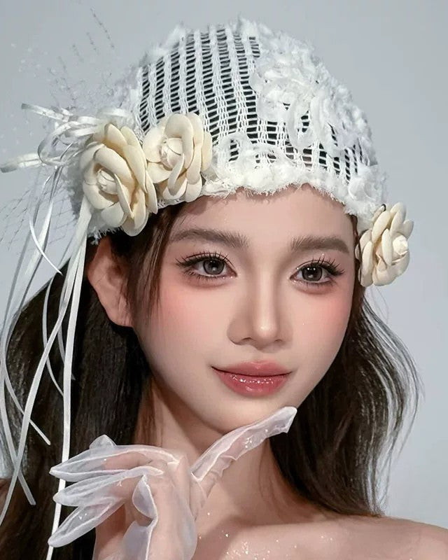 Sweet flower bridal headdress