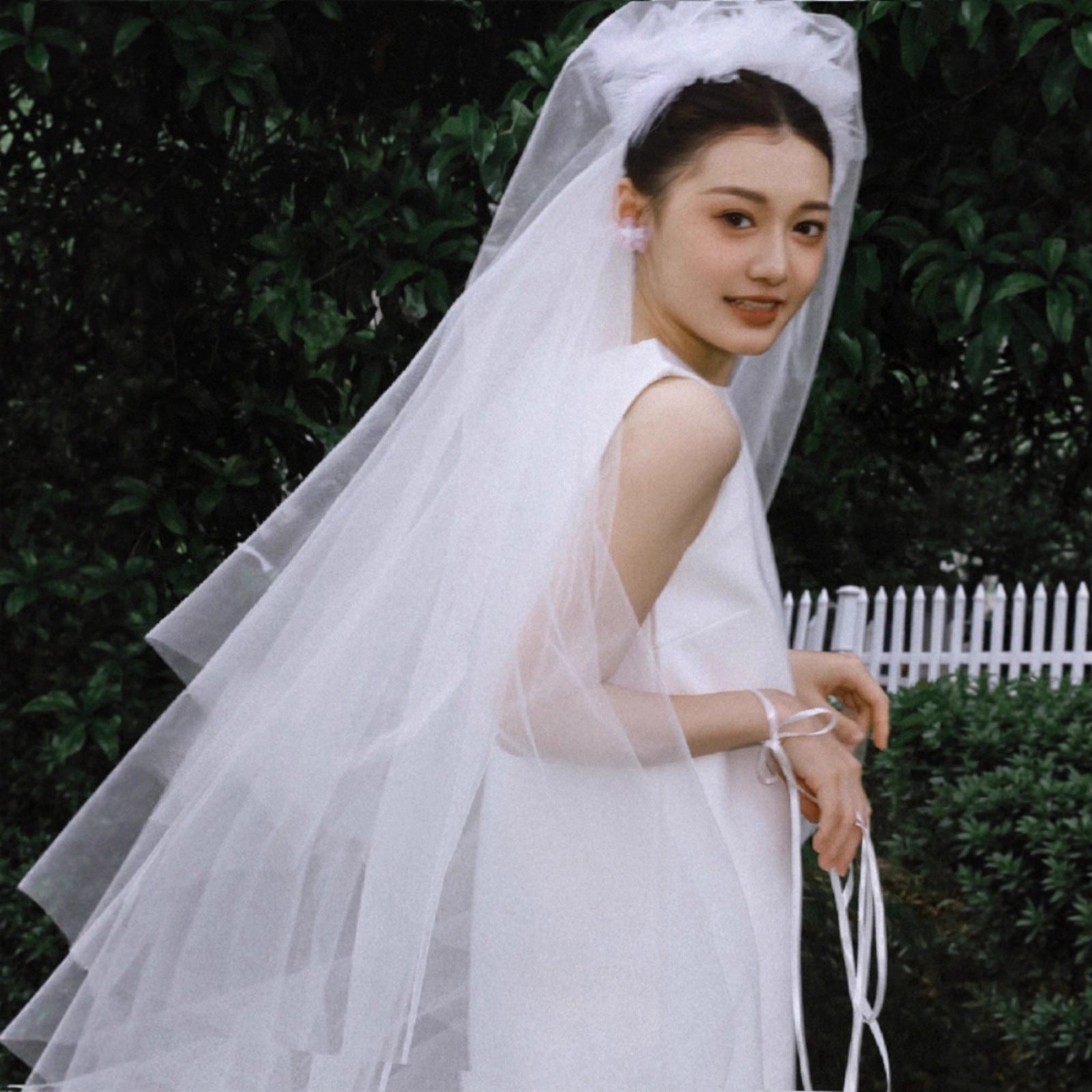 Minimal Feather Shift Mini Dress