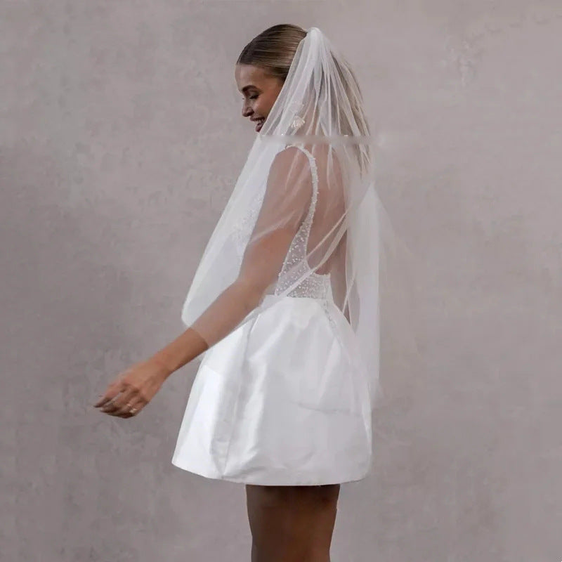 Beaded Sheer Corset Mini Dress