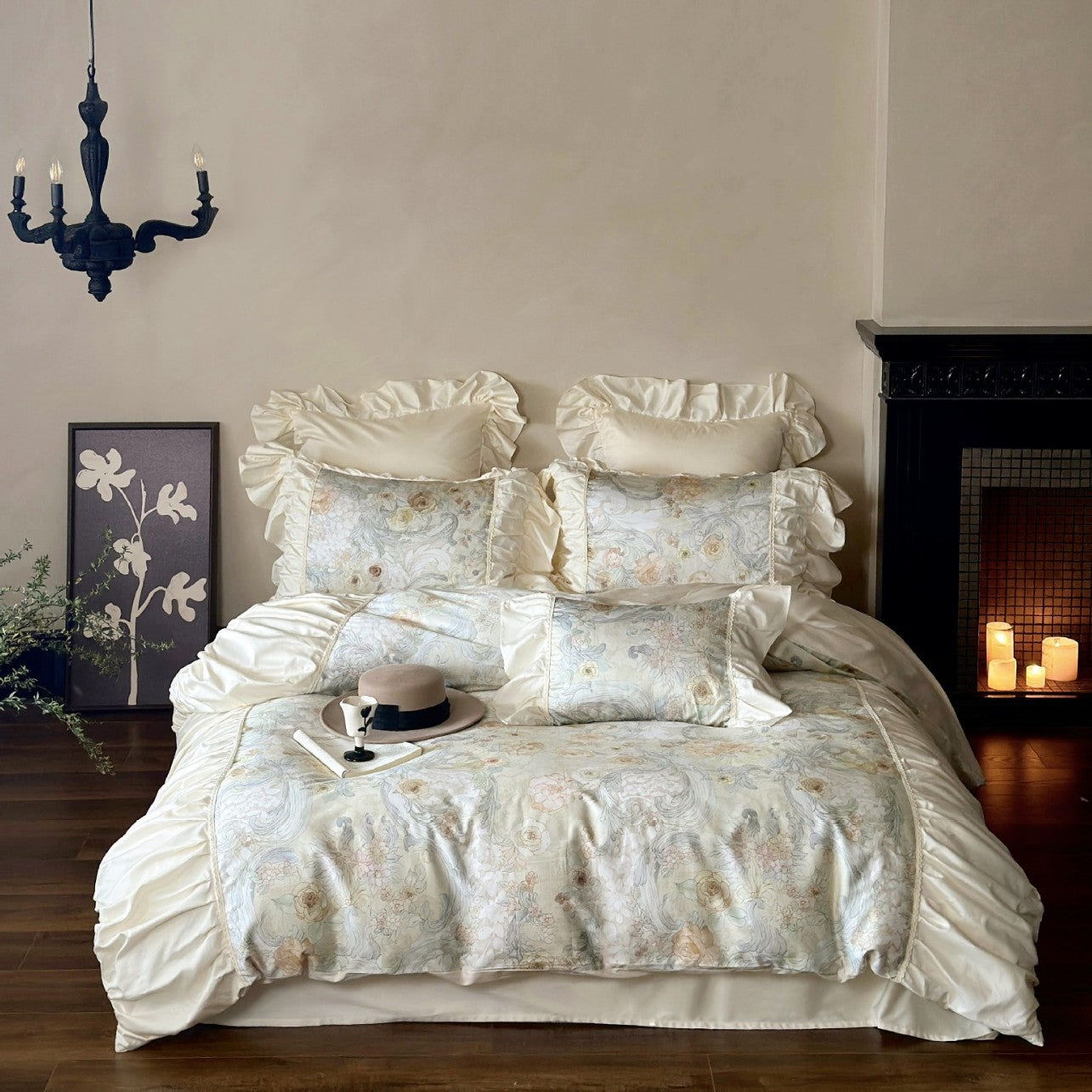 Soft Ranunculus Frill Bedding set