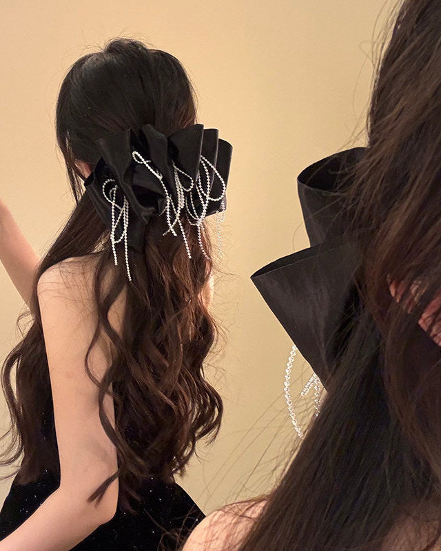 Silk frill pearl hairpin