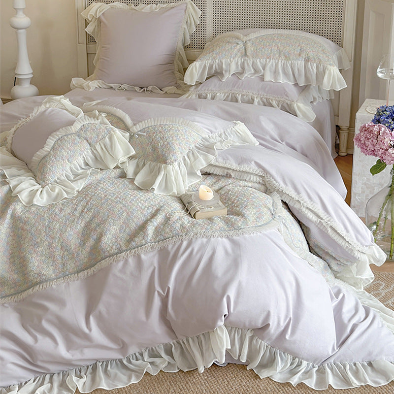 Soft sweet pea frill bedding set ( Fall / Winter )
