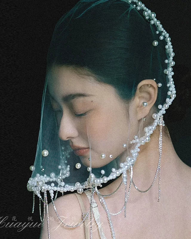 French pearl veil