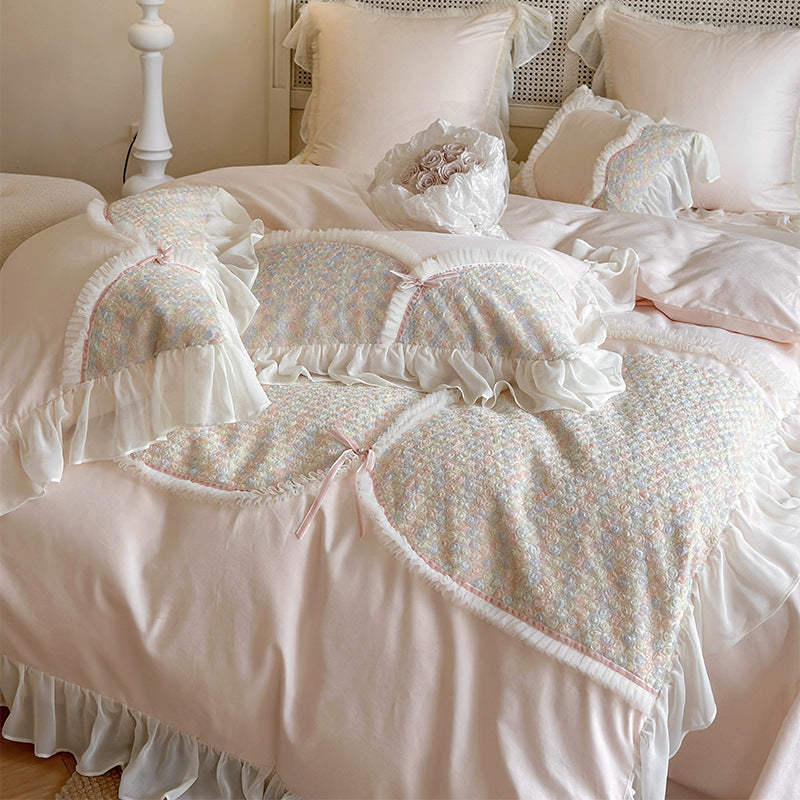 Soft sweet pea frill bedding set ( Fall / Winter )