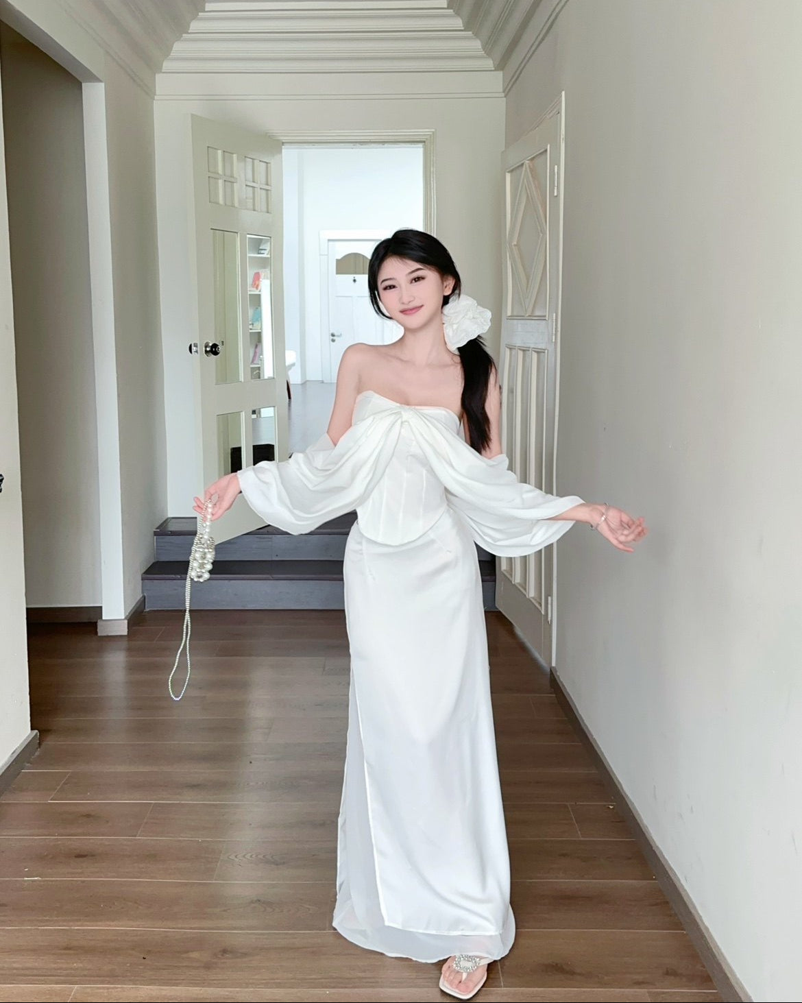 Beloved Bow Off-Shoulder two piece