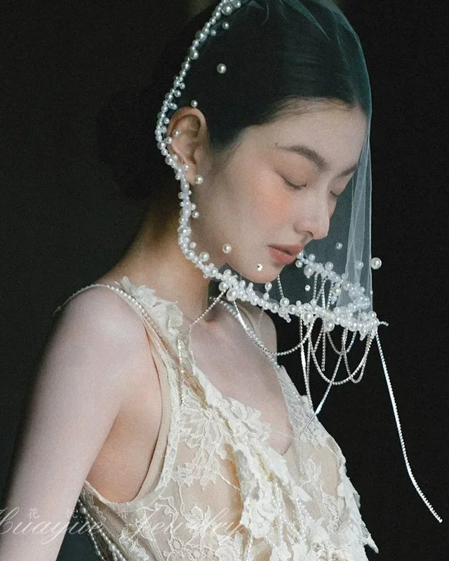 French pearl veil