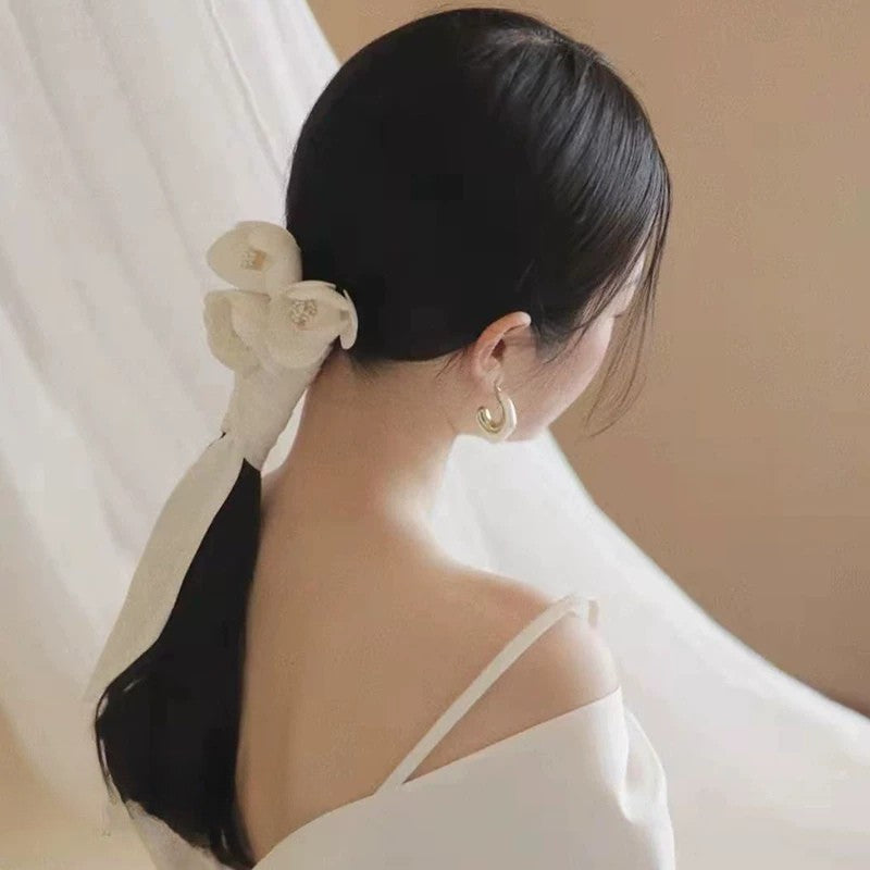 Satin flower headband