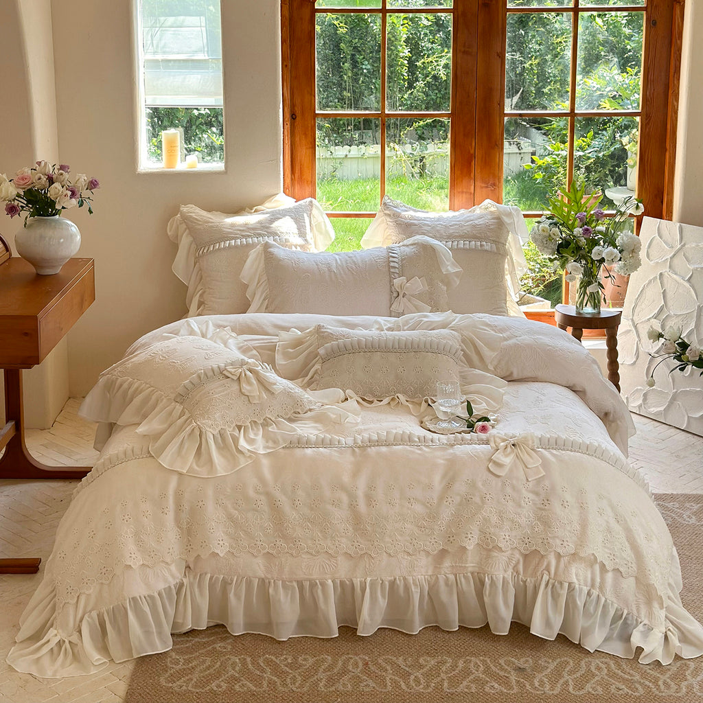 French Romantic Butterfly Lace Bedding